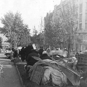 Погорільці на бульварі Шевченко, вересень 1941