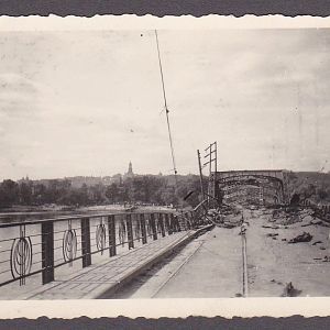 Зруйнований Русанівський міст, 1941