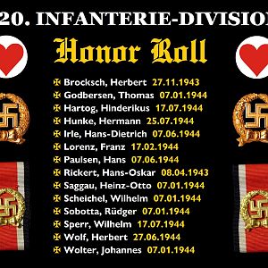 320. INFANTERIE-DIVISION — Army Honor Roll Clasp
