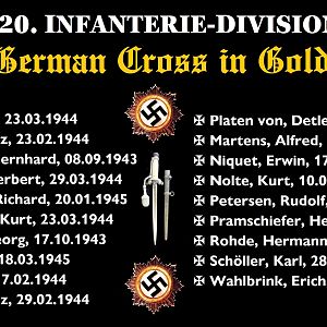 320. INFANTERIE-DIVISION — German Cross In Gold