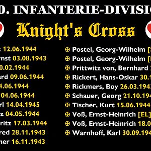 320. INFANTERIE-DIVISION — Knight's Cross
