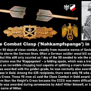 Close Combat Clasp In Gold — The Hardest Award To Win.
