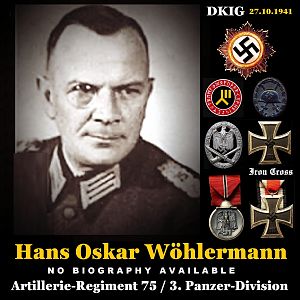✠ Hans Oskar Wöhlermann (No Biography Available)