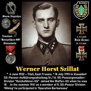 ✠ Werner Horst Szillat * 6 June 1922 – Tilsit, East Prussia. † 18 July 1995 in Klausdorf.