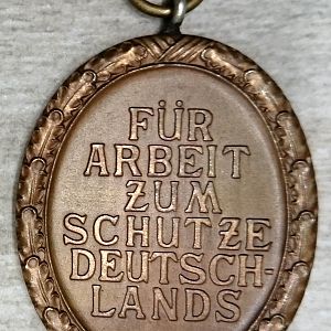 Deutsches Schutzwall-Ehrenzeichen 1939-й рік
