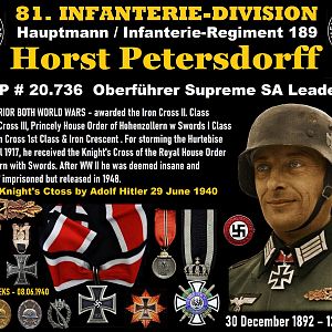 ✠ Horst Von Petersdorff (30 December 1892 – 12 July 1962)