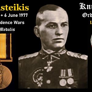 ✠ Kazys Musteikis (* 22 November 1894 Stučiai, Lithuania + 6 June 1977) Hero of the Lithuanian Independence Wars