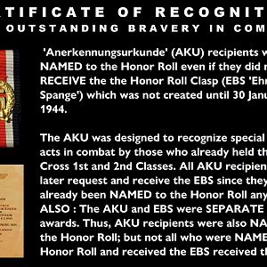 Certificate of Recognition for Outstanding Bravery in Combat