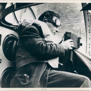 1943 Official Battle Eyes Soldier Surveys Movie Camera Plane.JPG