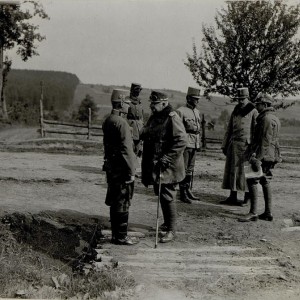 Frontbesuch des bulgarischen Zaren Ferdinand I., Gespräch der Kommandeure