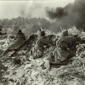 Übung mit einem Flammenwerfer
