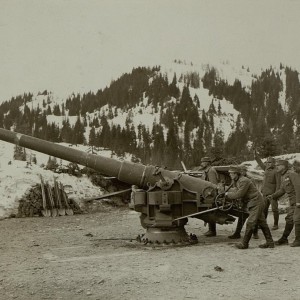 15 cm L/40 Marinegeschütz auf der Straniger Alm  X. Armeekommando " Rohr ".