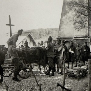 Krankenabschub. Aufgenommen am 5.v.1916. NIZNIOW.