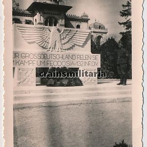 Foto Denkmal 132.ID Friedhof Grab Soldaten FEODOSIA