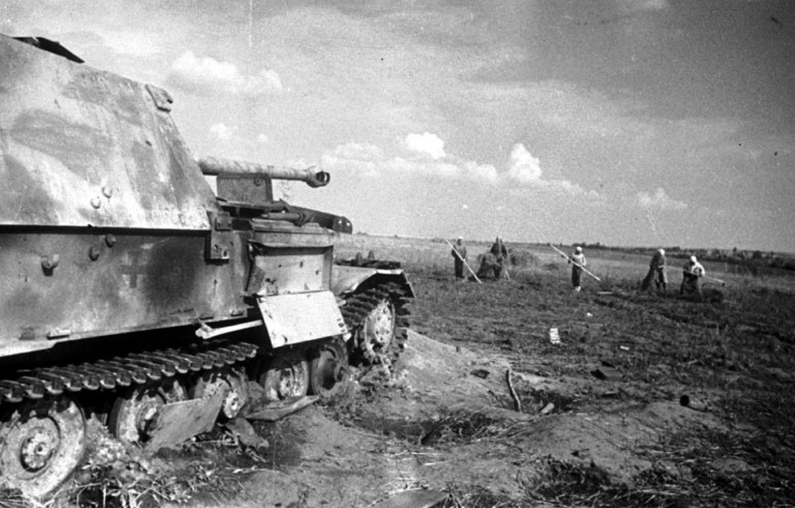 Немецкие танки после. Битва за Поныри 1943.