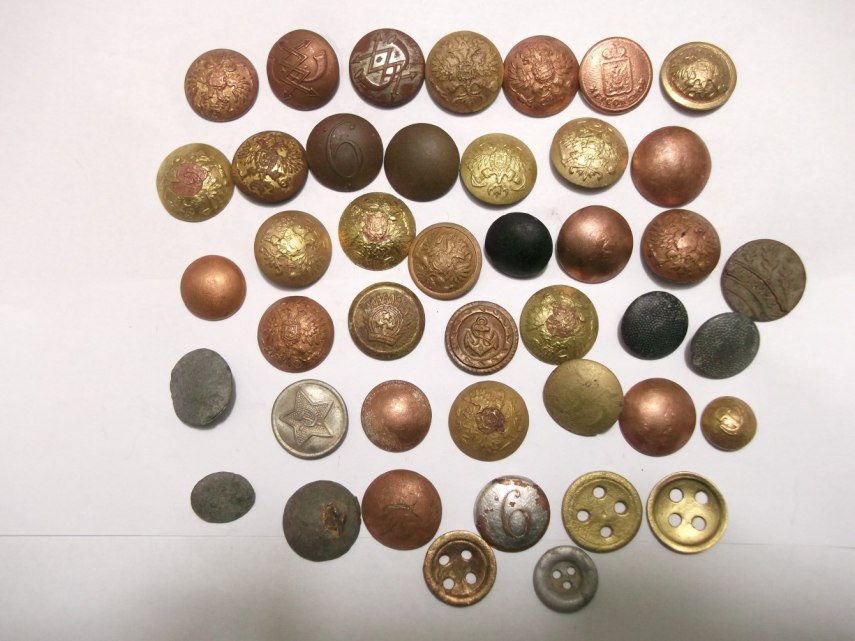 Медные пуговицы царской россии без рисунка