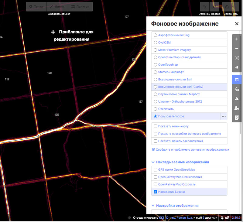 STRAVA Heatmap в редакторе ID